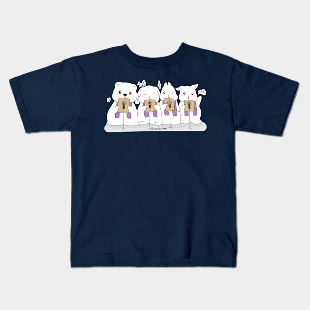 Bear and Bunny choir | Bunniesmee Praise and Worship Church Edition Kids T-Shirt by GambarGrace